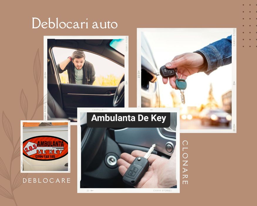 DEBLOCARI usi auto rapid /copiere cheie cu cip