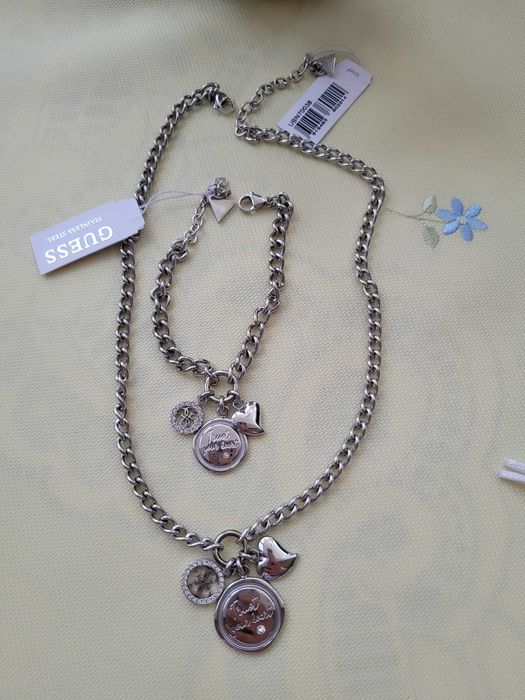 Guess НОВ комплект GUESS MY FEELINGS  колие и гривна