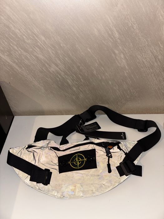 Stone island black reflective bag