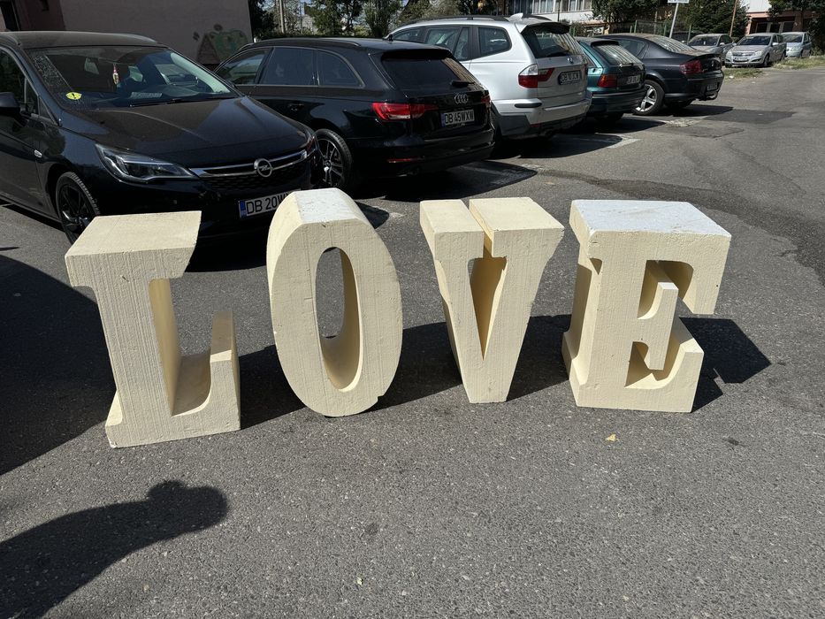 Litere polistiren masa candy bar Love