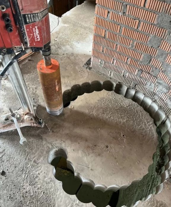 Алмазное бурение отверстия сверление