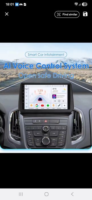 Navigatie android Opel Zafira Waze YouTube Carplay