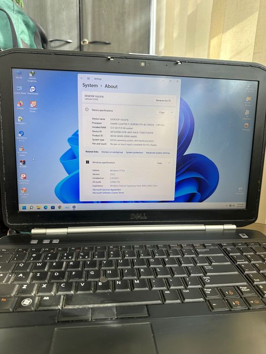 Laptop Dell Latitude E5520 i7 quad core 12GB RAM SSD 256GB Windows 11 Pro