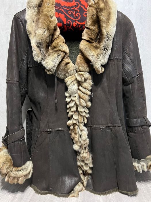 Кожанная куртка с мехом