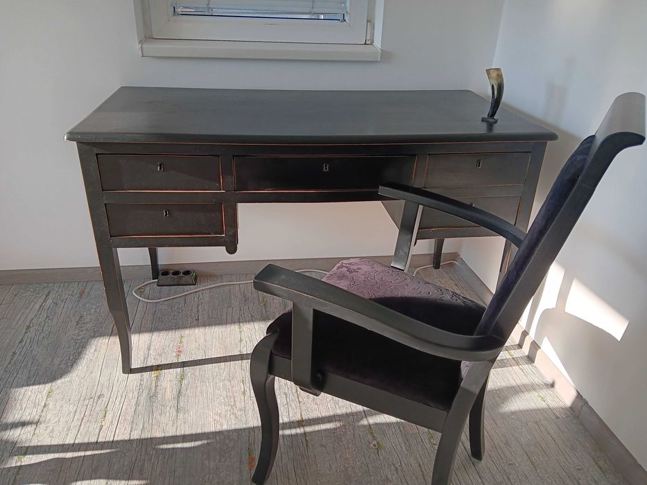 Ретро масивно арт бюро дъб+стол-+подаръци