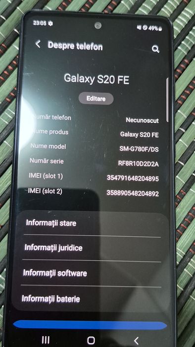 Galaxy S20 FE 5G Dual Sim
Cloud Navy, 128 GB, Bun