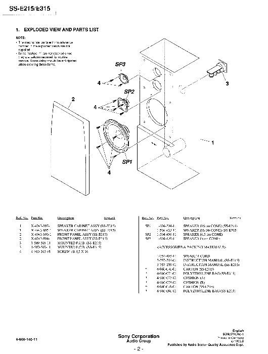 Boxe HiFi Sony 100W bass reflex, 3 căi, lemn, incinte acustice