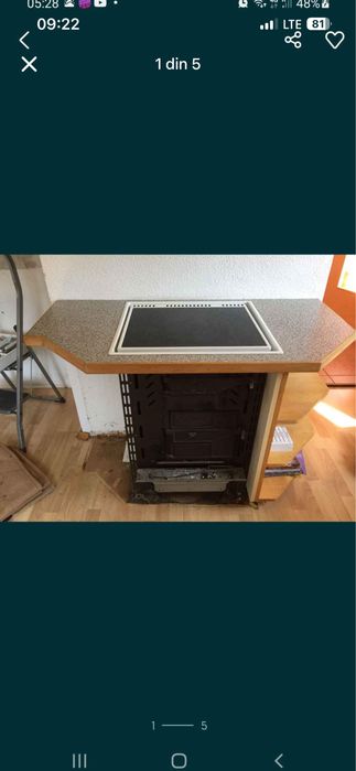 Soba pe lemne cu vitroceramica