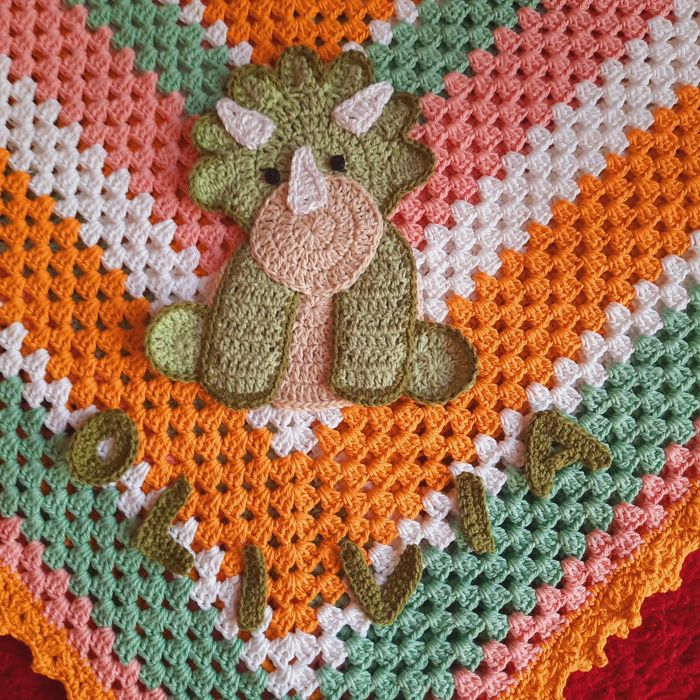 Детский вязаный плед