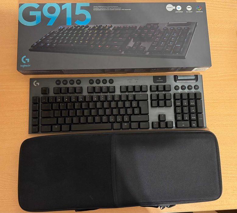 Logitech G915 LIGHTSPEED Механична Клавиатура,Clicky