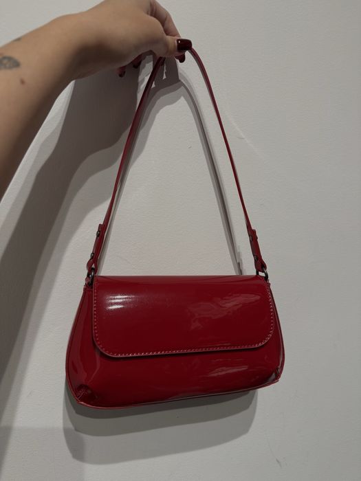 Маленькая красная/малиновая сумка новая