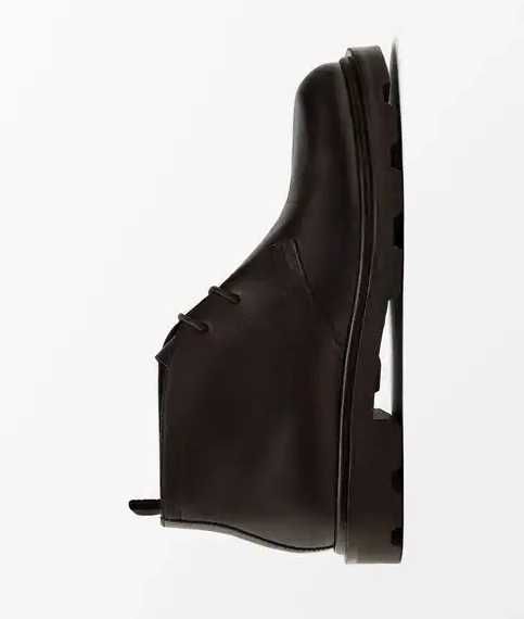 Ghete derby 45 lace up Massimo Dutti NOI piele naturala moale maro