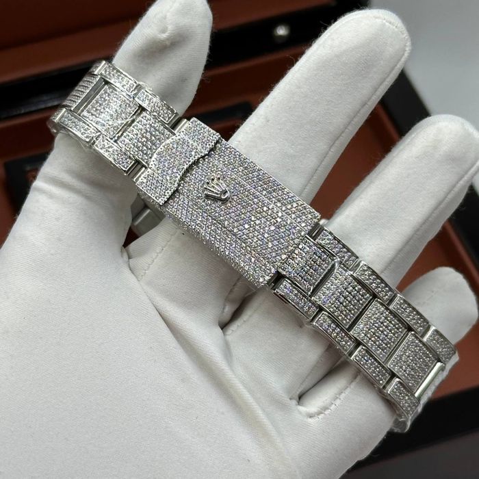 rolex datejust pave blue dial 41,mm