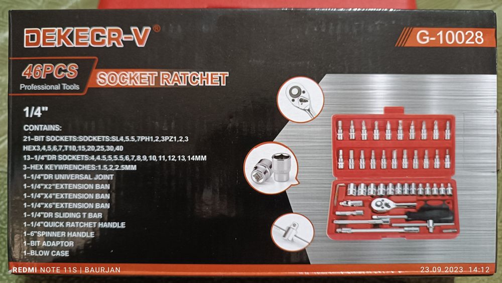 46 Набор головок ключей и отвёрток