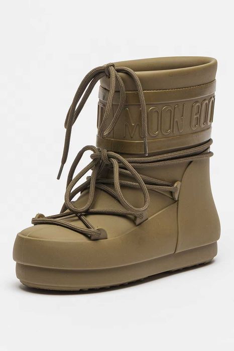 Ghete de ploaie Moon Boot, logo in relief, Nr 37-38, Kaki, NOU