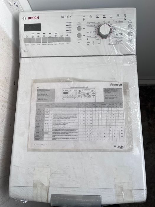 Vand masina de spalat rufe verticala BOSCH