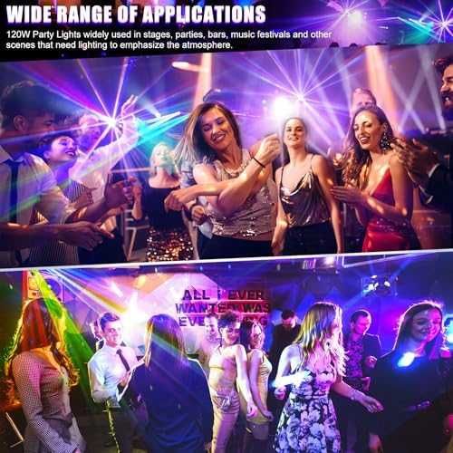BOSYTRO 120W Stage Lamp, Double Head DJ Light, Disco Light Party Light