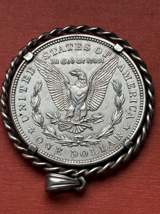 medalion pandantiv morgan dolar argint 1921 USA America $