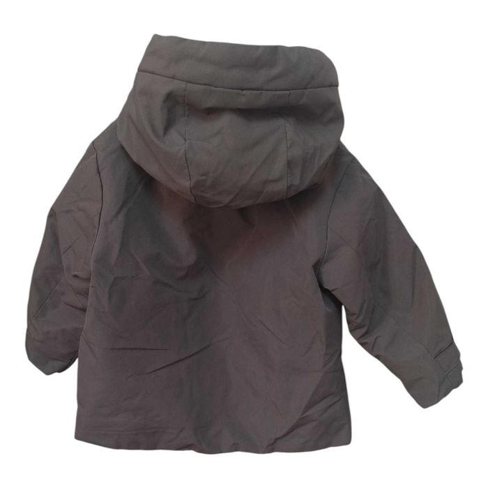 Geacă de Iarnă Premium ZARA Baby cu Glugă, Antracit/Maro Închis – Mărimea 86 (12-18 luni) | Second Hand 49,00Lei