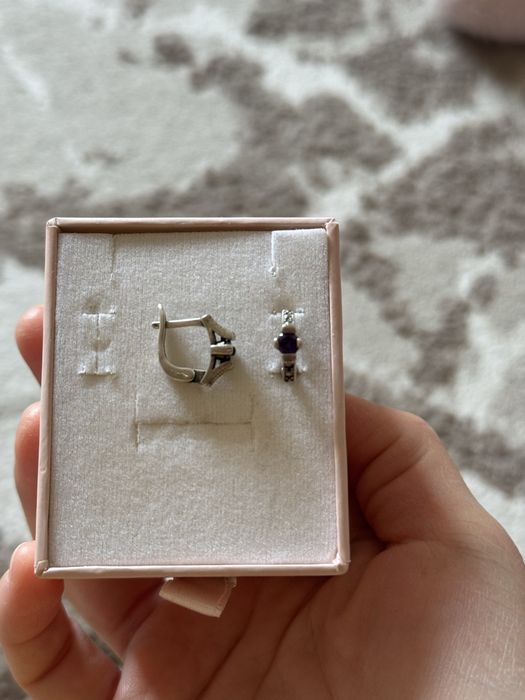 Күміс сырға 925 тастарымен