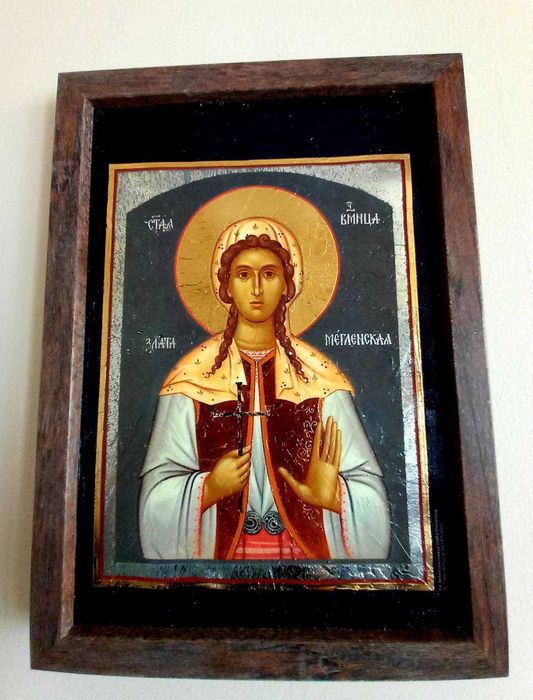 Икона Исус, Богородица, Св Иван Рилски, Св Данаил, Св Злата, Св Атанас