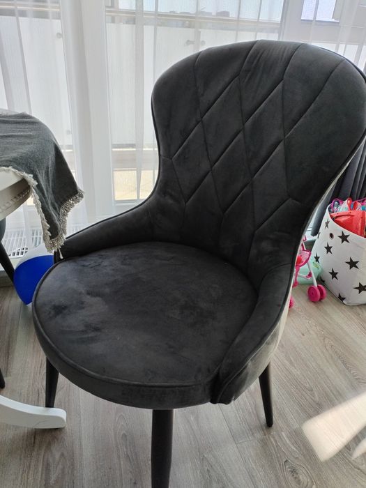 Vand set scaune și Masa extensibila WILLIAM, alb, 90/124x90x75 cm