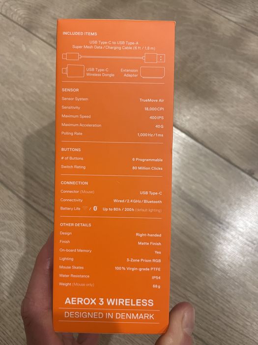 Mouse Gaming STEELSERIES Aerox 3 Wireless Edition Onix Nefolosit