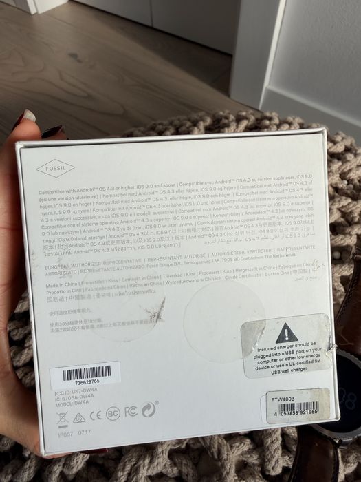 Smartwatch Fossil gen 3 cu curea din piele maro, original