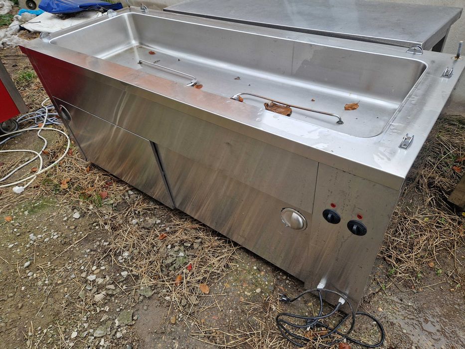 Vitrina calda si rece expunere, bain Marie inox