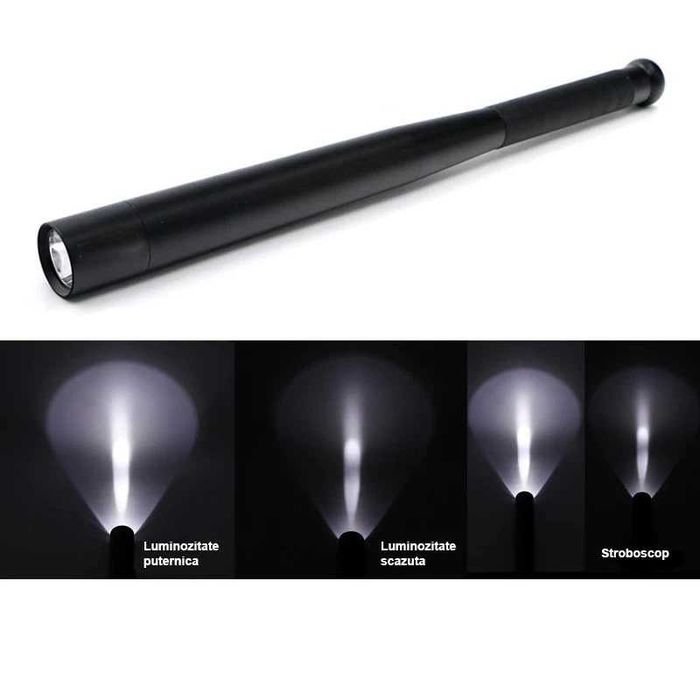 Lanterna CREE LED, Autoaparare, 3 Moduri Iluminare, Forma Baston