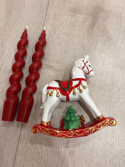 Статуэтка " Лошадка"+ 2 интерьерные свечи