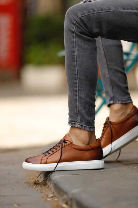Pantofi sport casual 45 45.5 lucrati manual G. Rizo NOI piele naturala