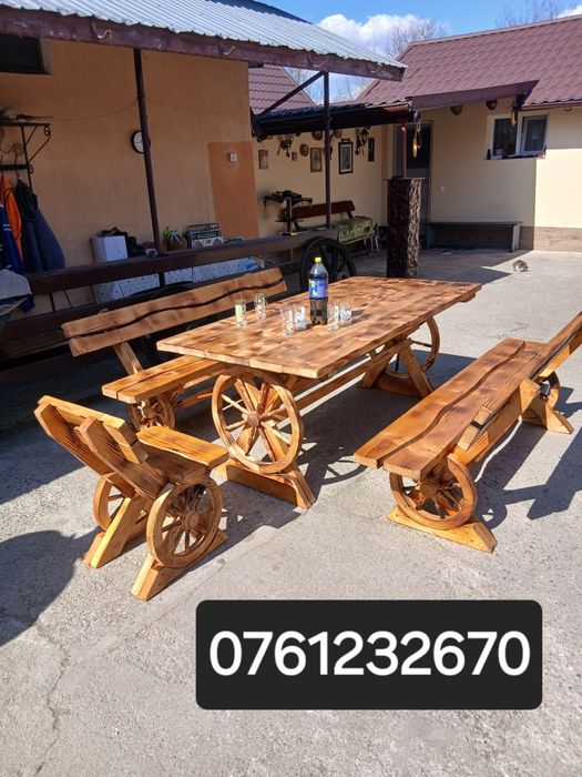 Mobilier rustic oentru gradina
