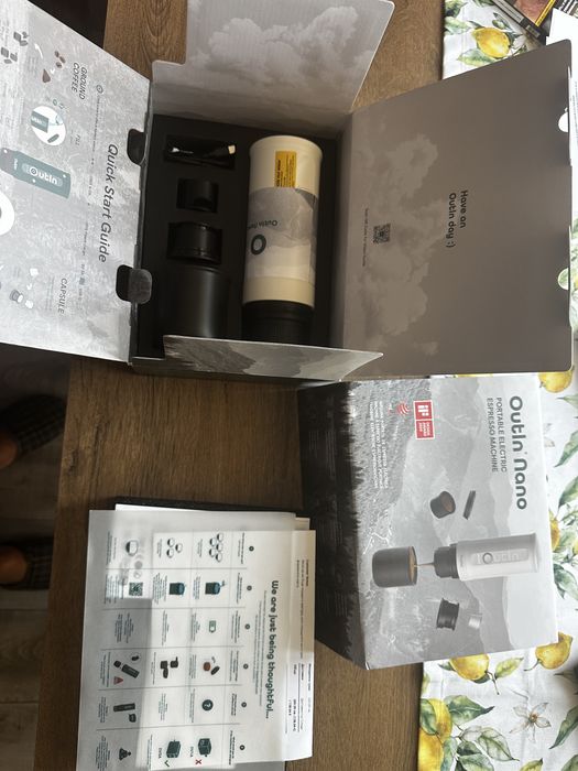 Преносима кафемашина Outin Nano 20 bars - Чисто Нова + 18 гр. Доза
