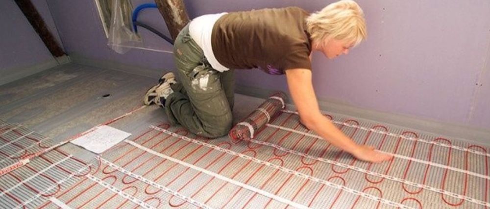 Электрический теплый пол мат проводного типа 22000