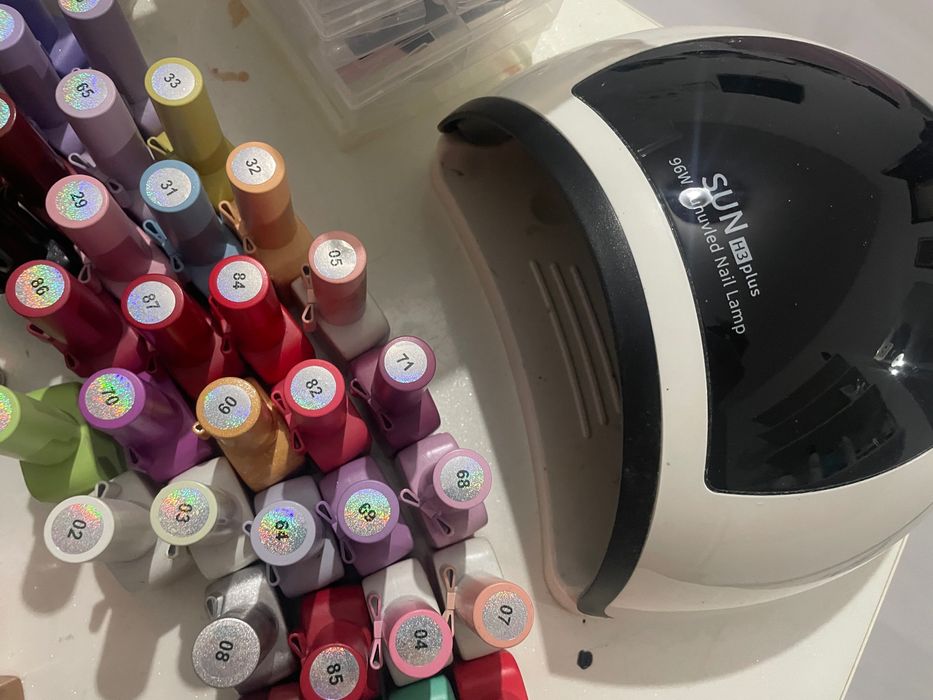Set complet manichiură pedichiură gel + birou cu aspirator încorporat
