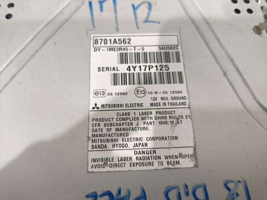 Оригинално радио CD Mitsubishi ASX 2010–2016 OEM 8701A562