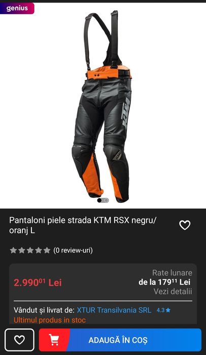Geaca moto pantaloni moto piele Alpinestars KTM combinezon 2 piese L