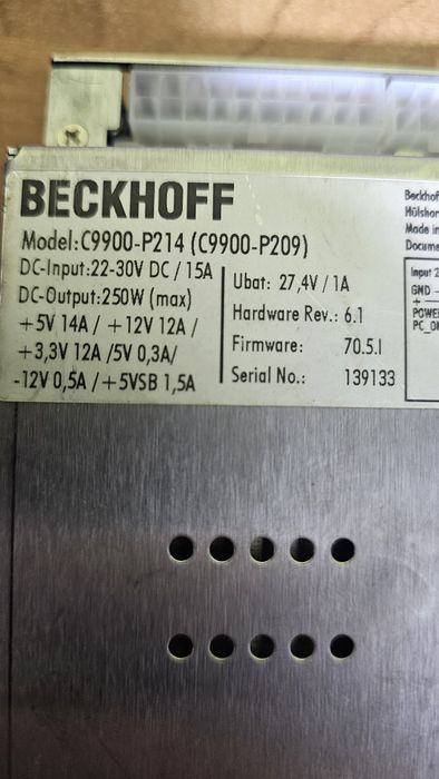 Sursă de alimentare Beckhoff c9900-p214