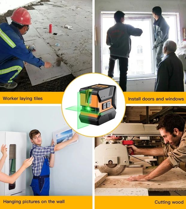 RONGPRO® Лазерный уровень 2-ух линейный с магнитным креплением