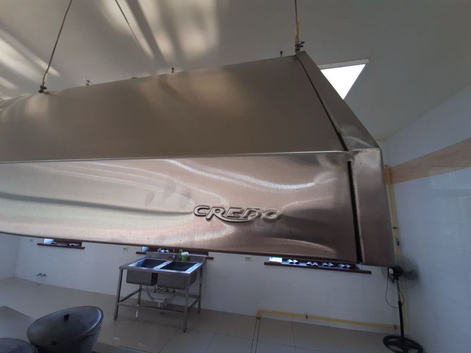 Зонт вытяжной, вытяжка, дымоход для кухни из нержавейки