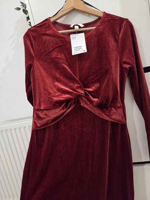 Rochie rosie de seara/ocazie alăptare H&M