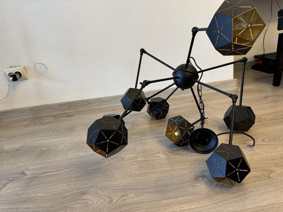 Lustra spider metal steampunk cu becuri incluse