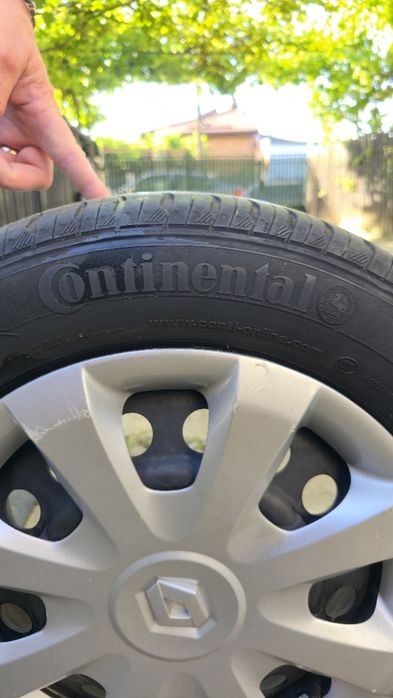 4 jante Renaul Symbol+CauciucuriContinetal  de vara+ jante tabla  in 4 prezoane175/65 R14 82 T