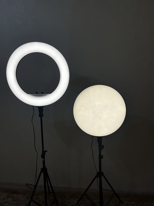 Кольцевая и плоская лампы