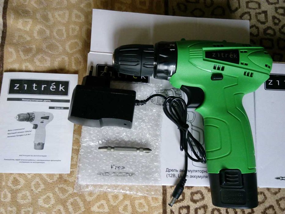дрель шуруповерт Zitrek с подсветкой, запечатанные