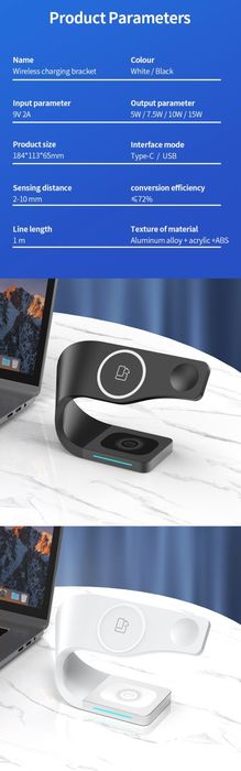 Proda PD-178 Док-станция MagSafe 15W для iPhone 16 Apple Watch AirPods