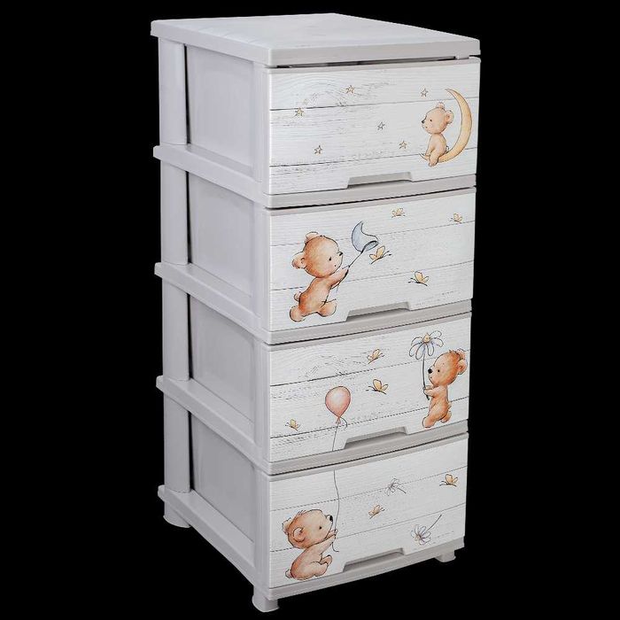 Пластмасов шкаф с четири чекмеджета