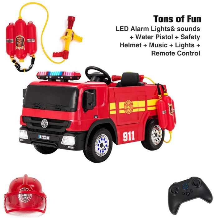 Masinuta electrica Kinderauto Fire Truck Hollicy STANDARD #RED
