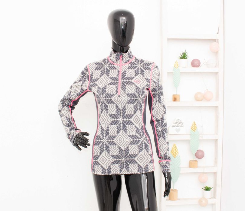 Kari Traa дамска мерино блуза с цип термо бельо 100% мериносна вълна M